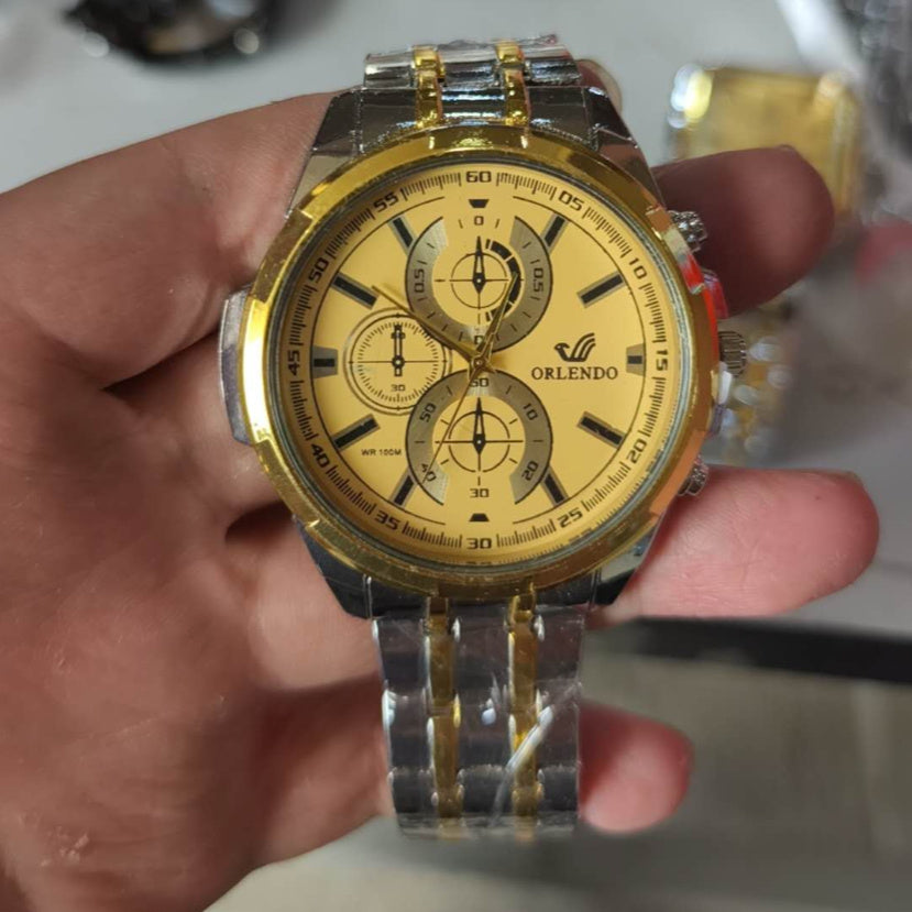 Men's Multi-function Business Three-Eye Quartz Watch