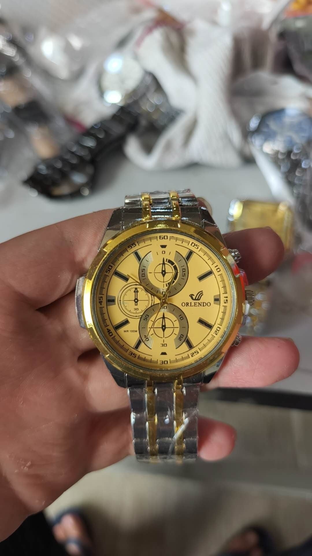 Men's Multi-function Business Three-Eye Quartz Watch