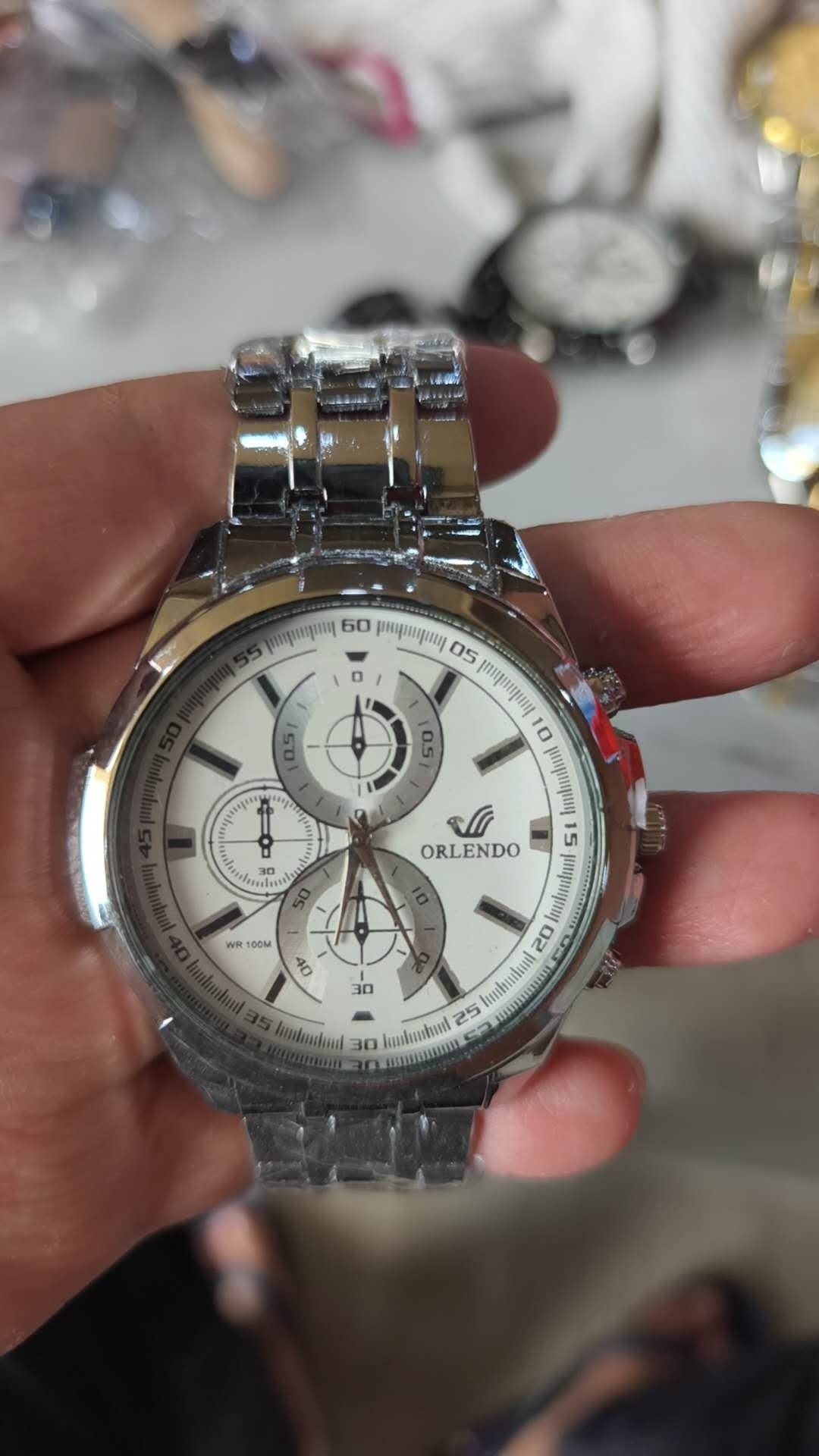 Men's Multi-function Business Three-Eye Quartz Watch